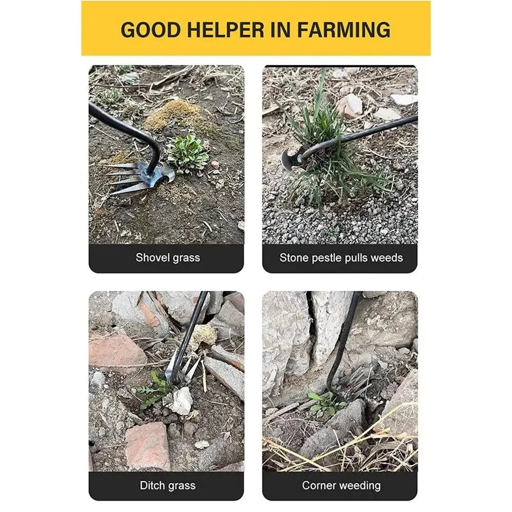4-Claw Hand Weeder — Effortless Garden Weeding Tool for Beds, Pots & Farms
